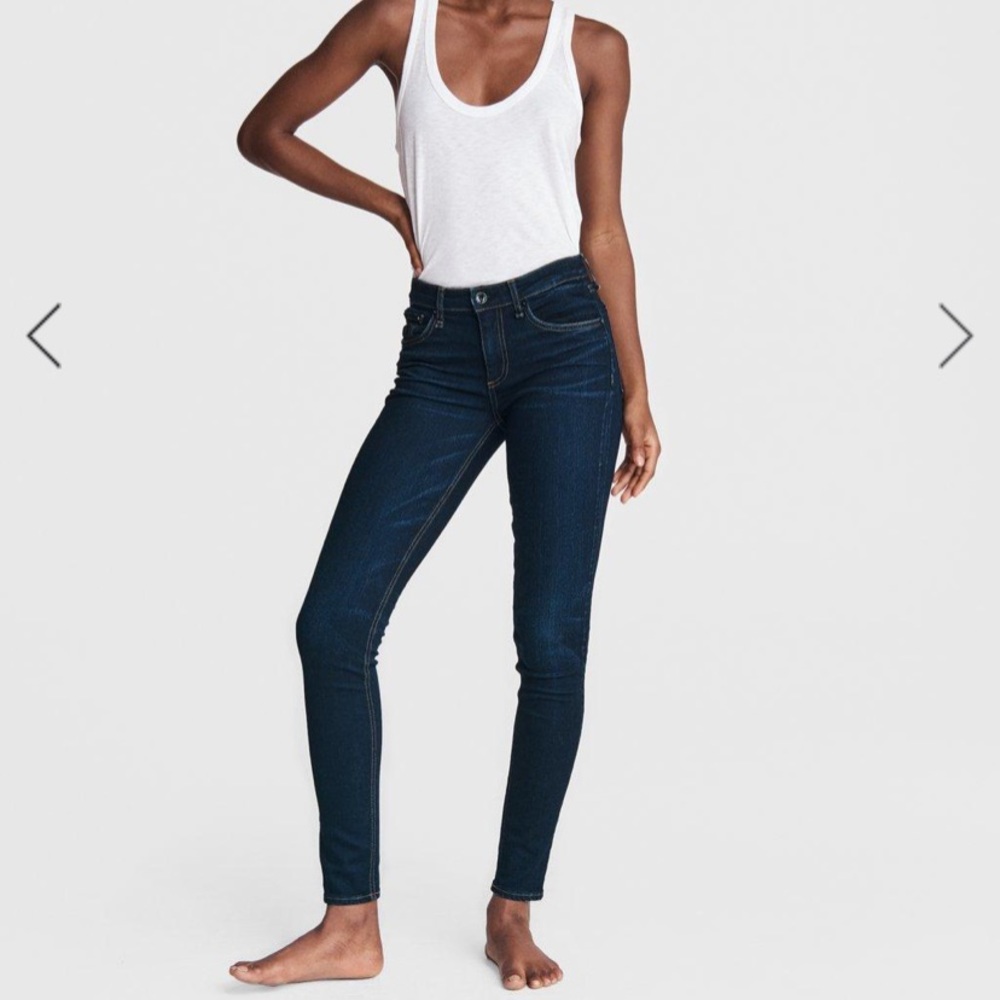 Rag & Bone Mid-Rise Skinny Jeans Dark Indigo Women’s Size 30